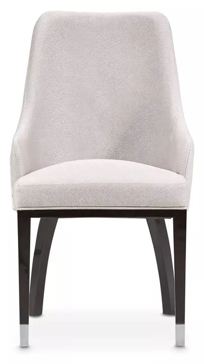 Carmela Charcoal Sand and Zinc Dining Arm Chair
