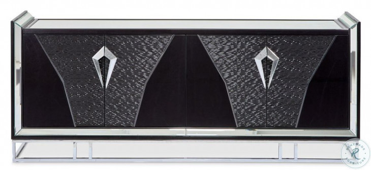 Monaco Elegance Glossy Charcoal Sand Console Table with 1 Drawer