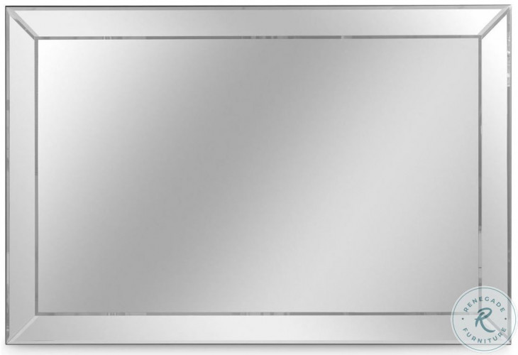 Monaco Elegance Glossy Charcoal Sand Rectangle Wall Mirror