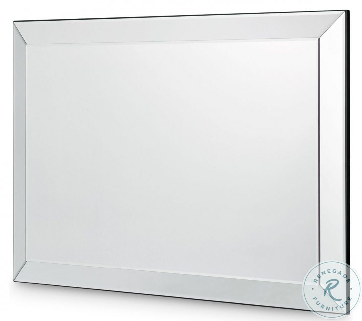 Monaco Elegance Glossy Charcoal Sand Rectangle Wall Mirror