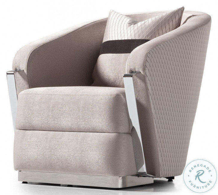 Monaco Elegance Silver and Zinc Accent Chair