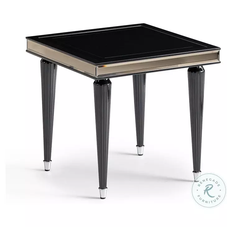 La Francaise Black Ice Side Table From Michael Amini | Coleman