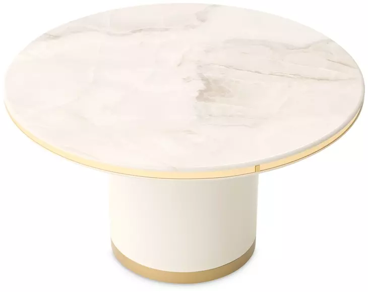 Gineverra Ivory Gold Round Cocktail Table