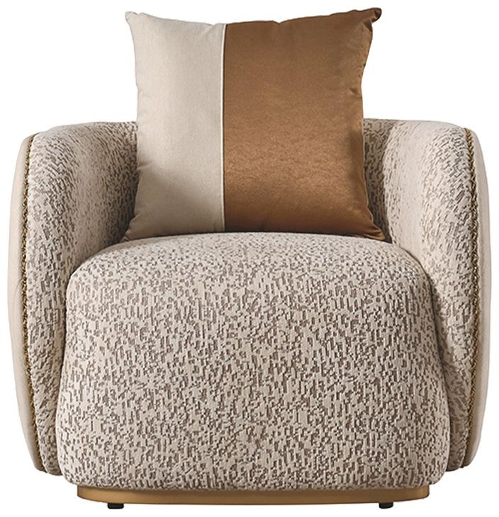 Gineverra Biscotti Upholstered Accent Chair with Pillow