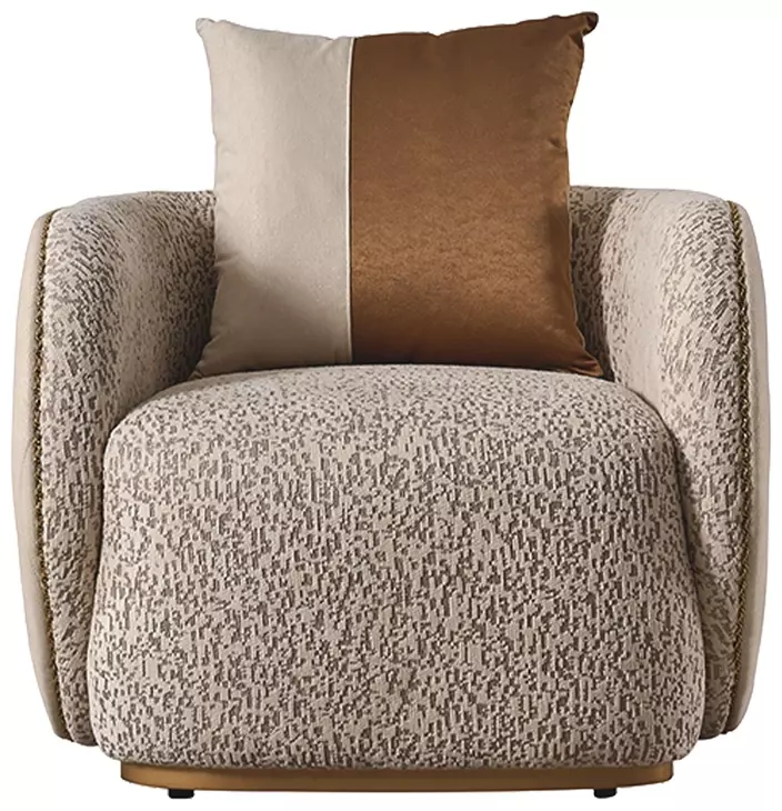 Gineverra Biscotti Upholstered Accent Chair with Pillow