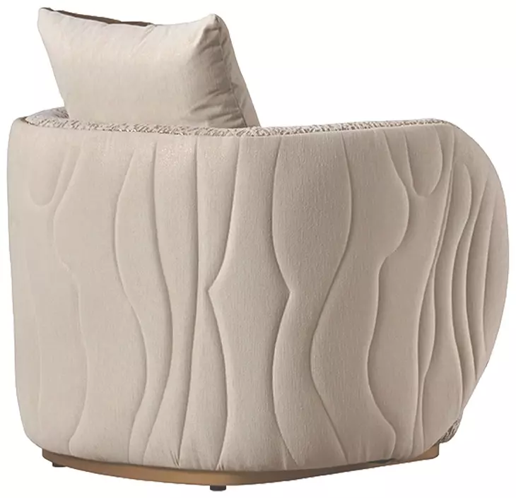 Gineverra Biscotti Upholstered Accent Chair with Pillow