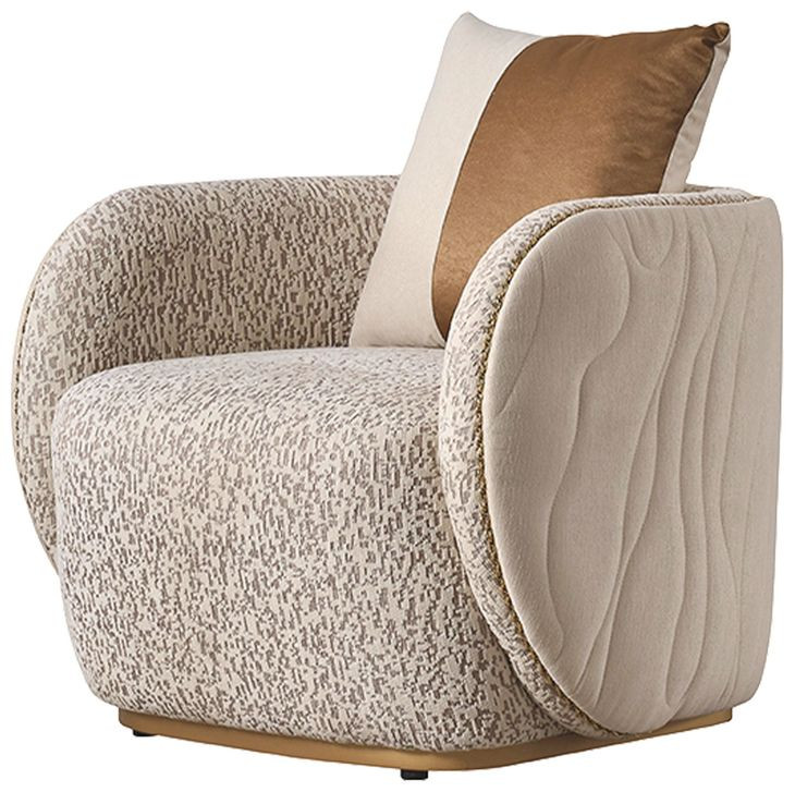 Gineverra Biscotti Upholstered Accent Chair with Pillow