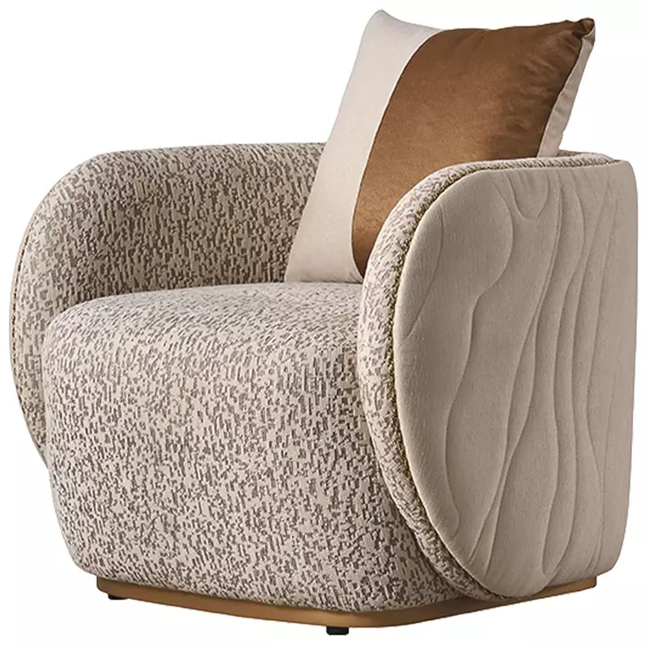 Gineverra Biscotti Upholstered Accent Chair with Pillow