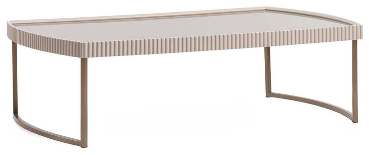 Barcelona Silken Cream and Bronze Rectangular Cocktail Table