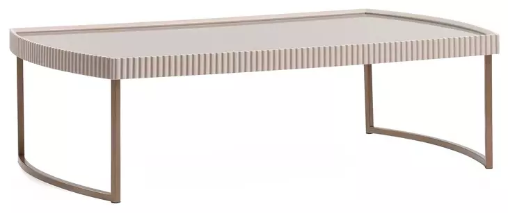 Lisbon Silken Cream and Bronze Rectangular Cocktail Table