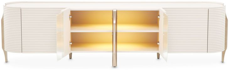 Moderne Rich Champagne 96" TV Stand