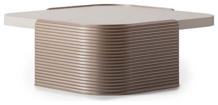 Moderne Rich Champagne Short Occasional Table Set