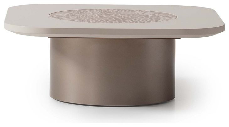 Moderne Rich Champagne Short Occasional Table Set