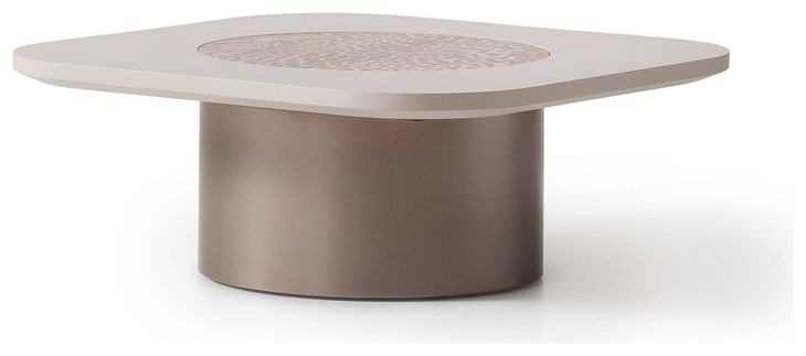 Moderne Rich Champagne Tall Occasional Table Set