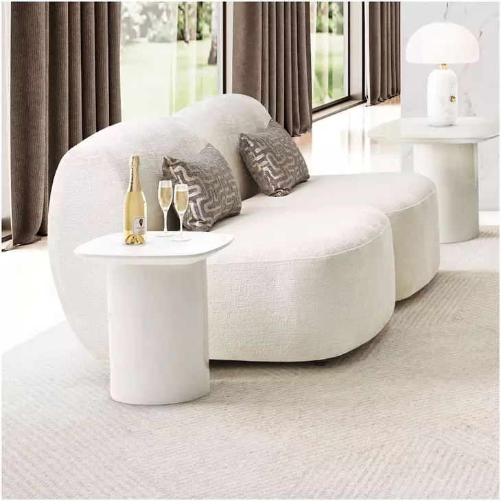 Le Montreaux Cloud White Square Accent Table
