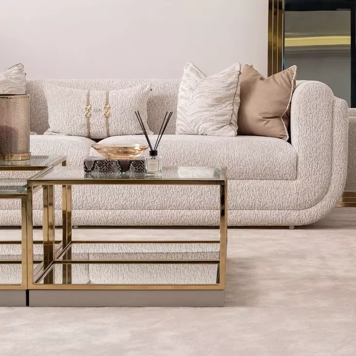 Savannah Breeze Bright Gold Tall Cocktail Table Set of 2