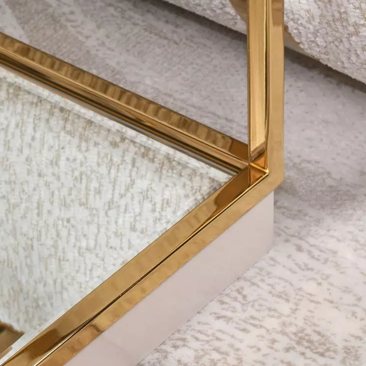 Savannah Breeze Bright Gold Square End Table