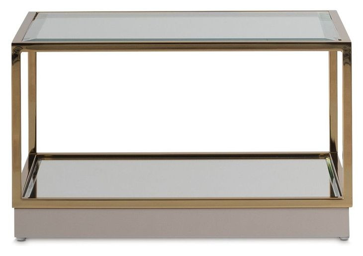 Summerlin Bright Gold Short Cocktail Table Set of 2