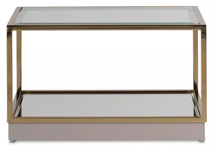 Savannah Breeze Bright Gold Short Cocktail Table Set of 2