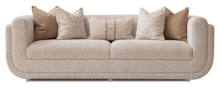 Summerlin Breeze Cashmere and Bright Gold Standard 92" Sofa