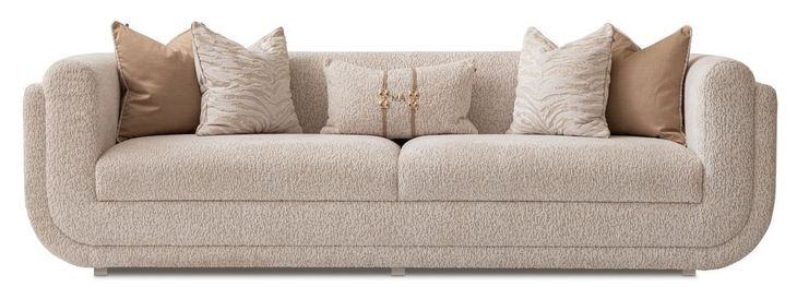 Summerlin Breeze Cashmere and Bright Gold Mansion 104" Sofa