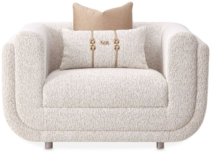Savannah Breeze Cashmere Upholstered Matching Accent Chair with Pillow