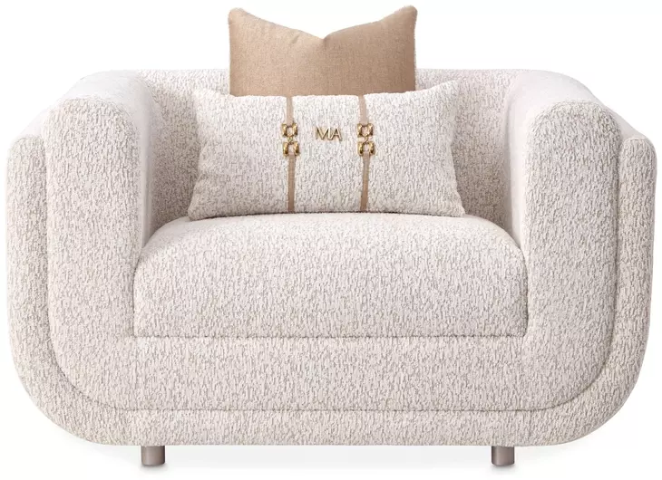 Savannah Breeze Cashmere Upholstered Matching Accent Chair with Pillow