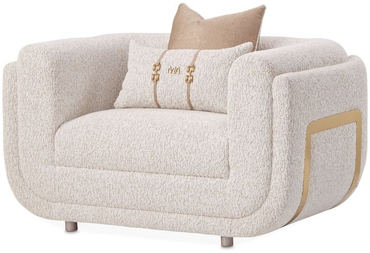 Savannah Breeze Cashmere Upholstered Matching Accent Chair with Pillow