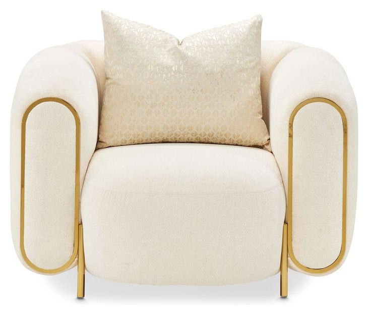 Sassani Gold and Crepe Accent Chair