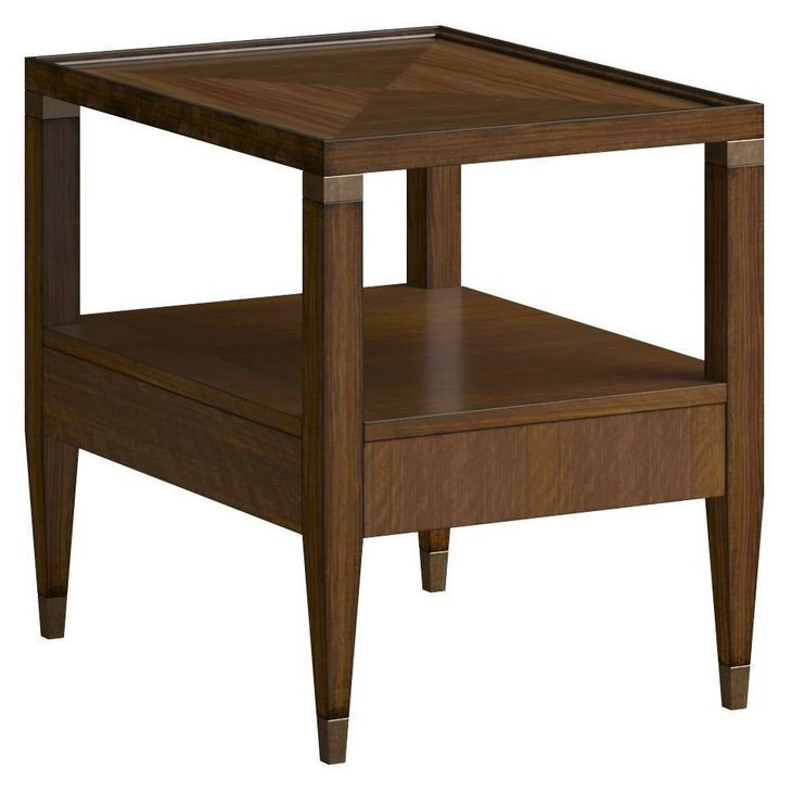 Eave Brown Rectangular End Table with 1 Drawer