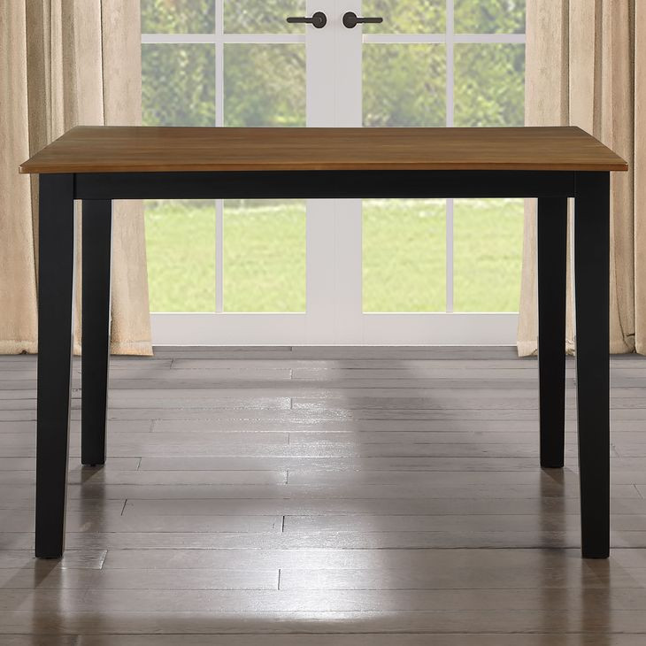 Joplin Black and Brown 54" Extendable Square Counter Height Table