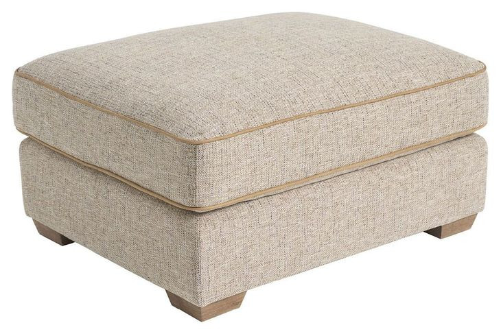 Liam Beige Rectangular Ottoman