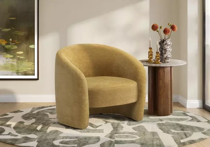 8022 Gold Upholstered Accent Chair
