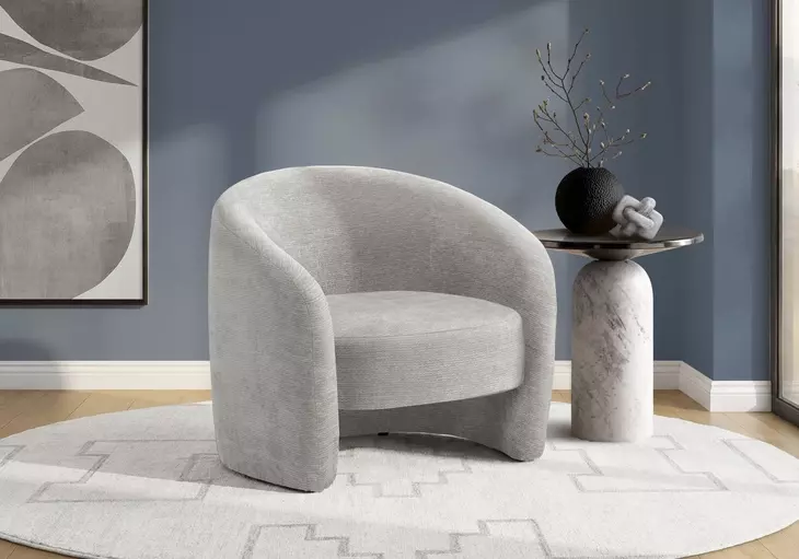 8024 Light Gray Upholstered Accent Chair