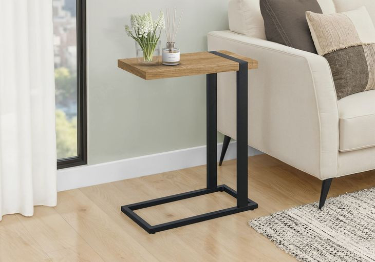 2883 Brown and Black Rectangular Accent Table