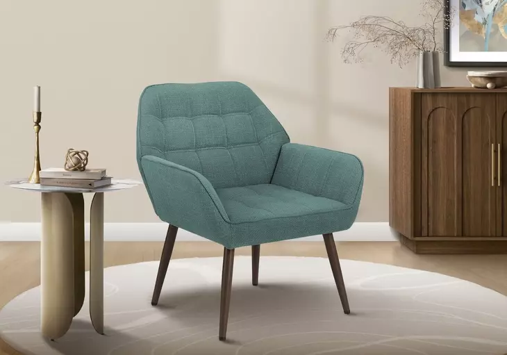 8006 Turquoise Upholstered Accent Chair