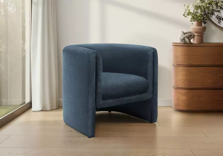 8040 Blue Upholstered Accent Chair