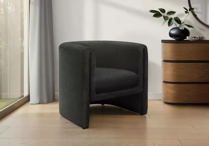 8041 Black Upholstered Accent Chair