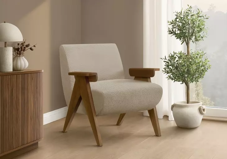 8310 Beige Upholstered Accent Chair