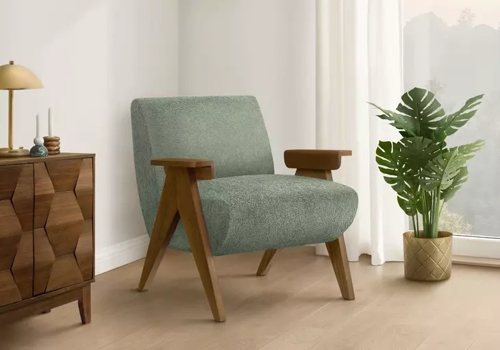 8311 Green Upholstered Accent Chair
