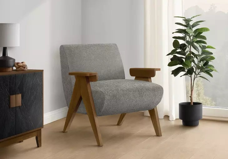 8312 Gray Upholstered Accent Chair