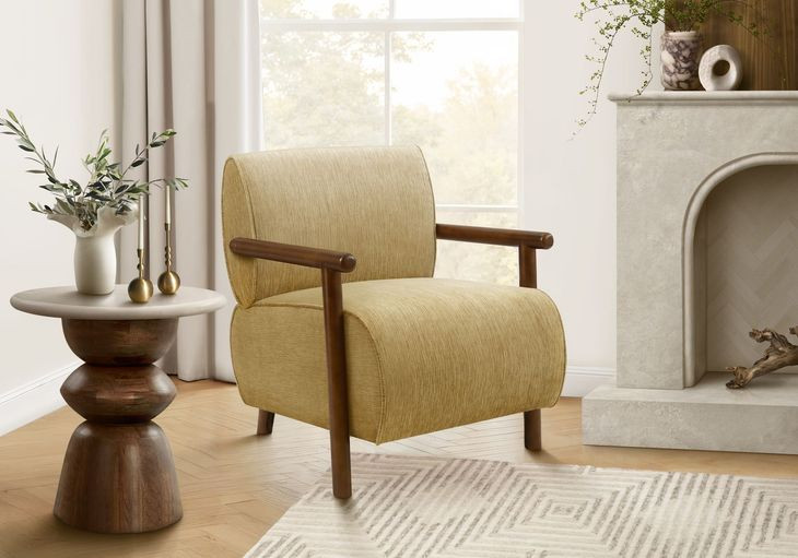 8342 Light Gold Upholstered Accent Chair