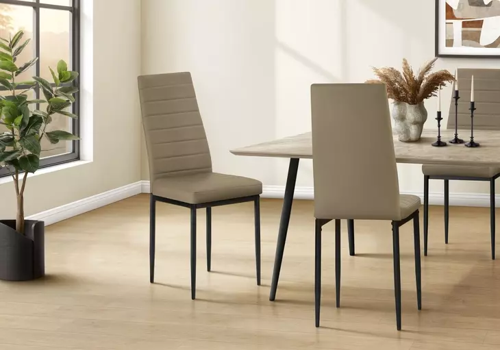 1273 Dark Taupe Upholstered Dining Chair Set of 2