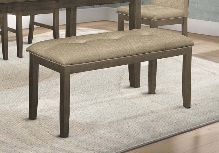 1379 Brown Upholstered 45" Dining Bench