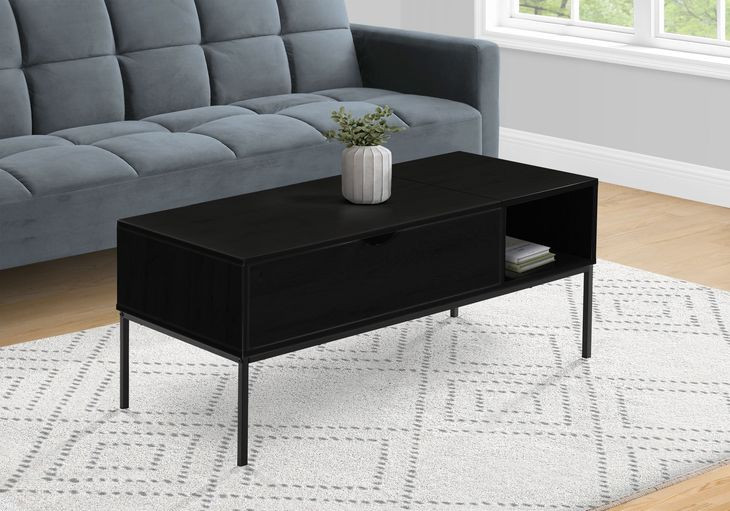 3808 Black Rectangular Lift Top Cocktail Table