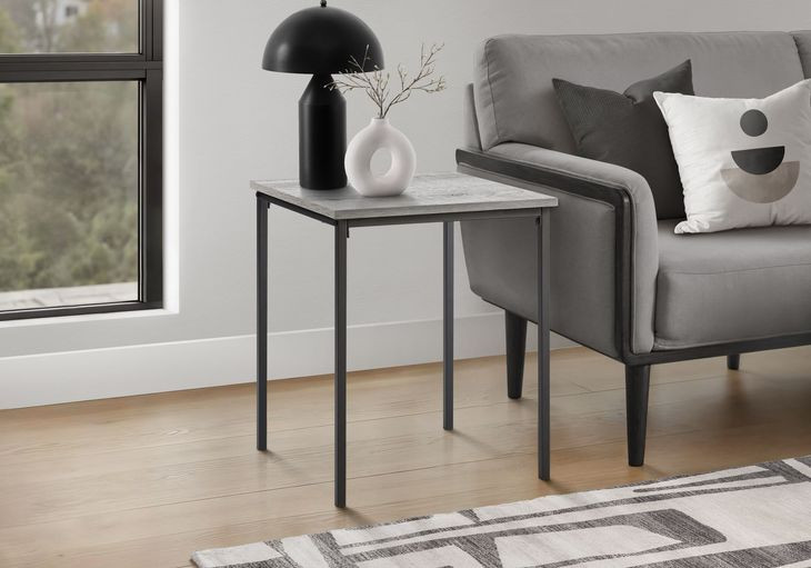 3828 Gray Square Accent Table