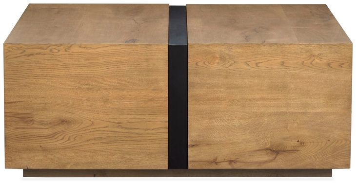 Ripley Rustic Caramel and Dark Bronze Square Cocktail Table