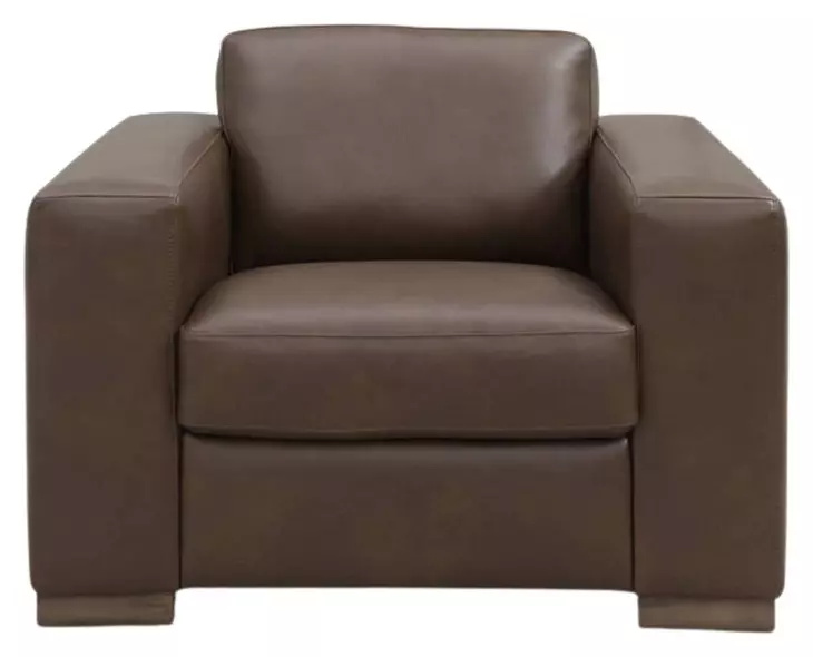 Inglewood Vintage Brown Cigar Leather Upholstered Accent Chair