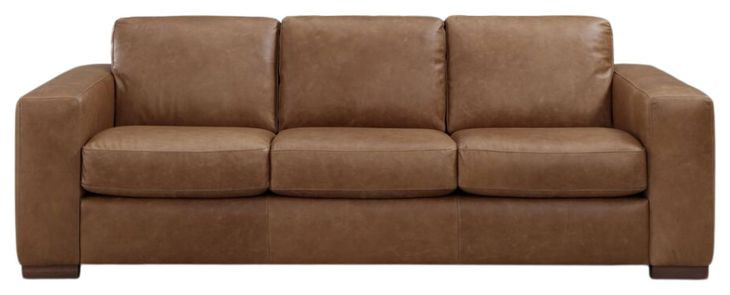 Inglewood Vintage Brown Derby Leather 92" Sofa