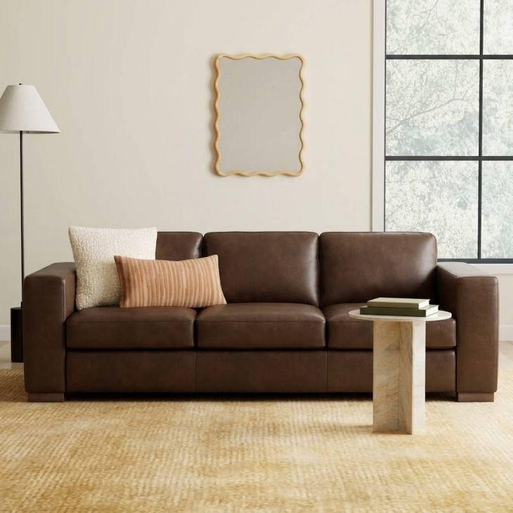Inglewood Vintage Brown Cigar Leather Living Room Set